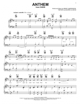 page one of Anthem (Vocal Pro + Piano/Guitar)