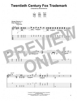 page one of Twentieth Century Fox Trademark (Easy Guitar Tab)