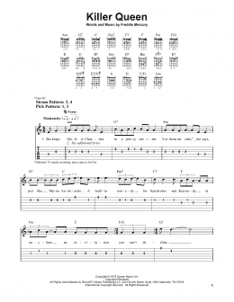 page one of Killer Queen (Easy Guitar Tab)