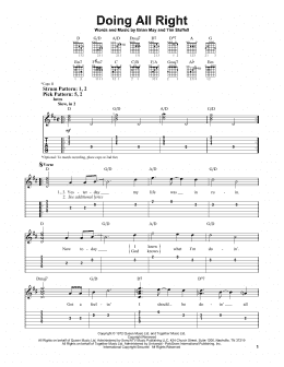page one of Doing All Right (Easy Guitar Tab)