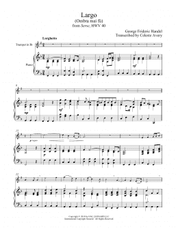 page one of Ombra Mai Fu (Trumpet and Piano)
