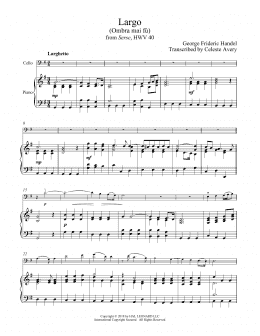page one of Ombra Mai Fu (Cello and Piano)