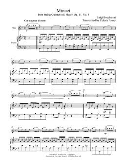 page one of Minuet (Flute and Piano)
