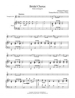 page one of Wedding March (Bridal Chorus) (Trumpet and Piano)