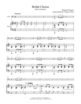 page one of Wedding March (Bridal Chorus) (Cello and Piano)