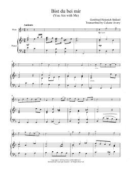 page one of Bist du bei mir (You Are With Me) (Flute and Piano)