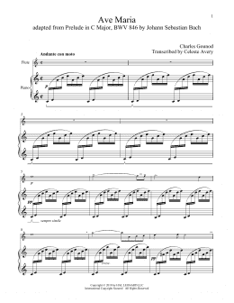 page one of Ave Maria (Flute and Piano)