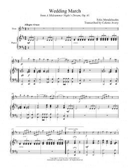 page one of Wedding March (Flute and Piano)