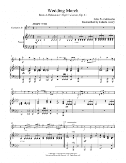 page one of Wedding March (Clarinet and Piano)