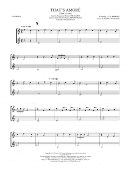 page one of That's Amore (That's Love) (Trumpet Duet)