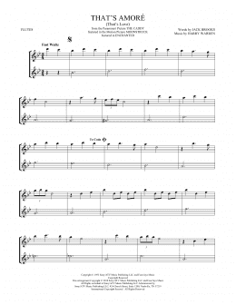 page one of That's Amore (That's Love) (Flute Duet)