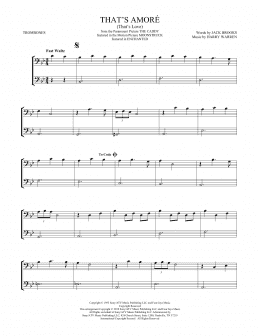 page one of That's Amore (That's Love) (Trombone Duet)