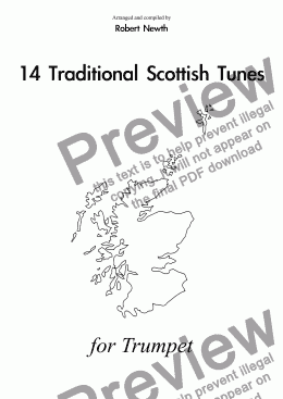 page one of 14 Traditional Scottish Tunes for Trumpet
