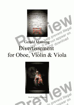 page one of MANNING, G. - Divertissement for Oboe Violin & Viola Op.1