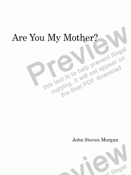page one of Are You My Mother?