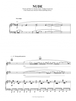 page one of Nude (Piano, Vocal & Guitar Chords (Right-Hand Melody))