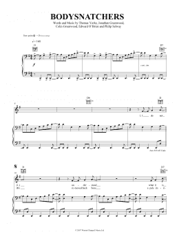 page one of Bodysnatchers (Piano, Vocal & Guitar Chords (Right-Hand Melody))