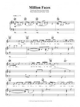 page one of Million Faces (Piano, Vocal & Guitar Chords (Right-Hand Melody))