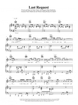 page one of Last Request (Piano, Vocal & Guitar Chords (Right-Hand Melody))