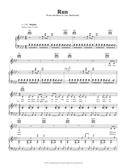 page one of Run (Piano, Vocal & Guitar Chords (Right-Hand Melody))