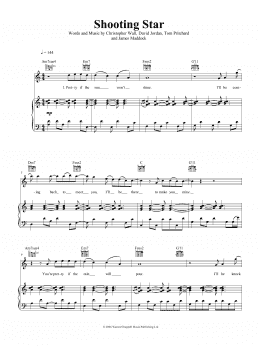 page one of Shooting Star (Piano, Vocal & Guitar Chords (Right-Hand Melody))