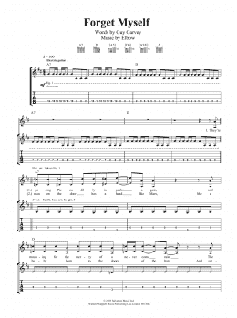 page one of Forget Myself (Guitar Tab)