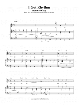 page one of I Got Rhythm (Piano, Vocal & Guitar Chords (Right-Hand Melody))