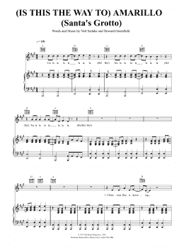 page one of (Is This The Way To) Amarillo (Santa's Grotto) (Piano, Vocal & Guitar Chords (Right-Hand Melody))