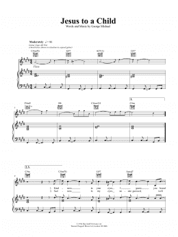 page one of Jesus To A Child (Piano, Vocal & Guitar Chords (Right-Hand Melody))