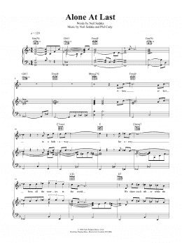 page one of Alone At Last (Piano, Vocal & Guitar Chords (Right-Hand Melody))