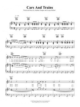 page one of Cars And Trains (Piano, Vocal & Guitar Chords (Right-Hand Melody))