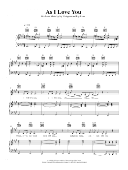 page one of As I Love You (Piano, Vocal & Guitar Chords (Right-Hand Melody))