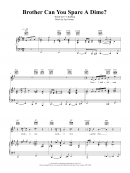 page one of Brother, Can You Spare A Dime (Piano, Vocal & Guitar Chords (Right-Hand Melody))