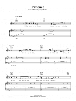 page one of Patience (Piano, Vocal & Guitar Chords (Right-Hand Melody))