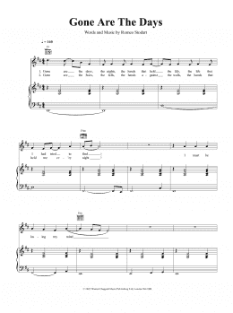 page one of Gone Are The Days (Piano, Vocal & Guitar Chords (Right-Hand Melody))