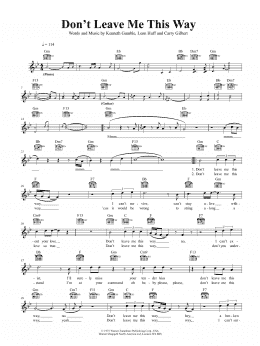 page one of Don't Leave Me This Way (Lead Sheet / Fake Book)
