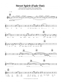 page one of Street Spirit (Fade Out) (Lead Sheet / Fake Book)