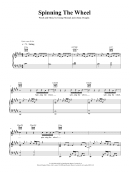 page one of Spinning The Wheel (Piano, Vocal & Guitar Chords (Right-Hand Melody))