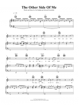 page one of The Other Side Of Me (Piano, Vocal & Guitar Chords (Right-Hand Melody))