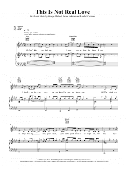 page one of This Is Not Real Love (Piano, Vocal & Guitar Chords (Right-Hand Melody))