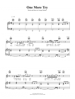 page one of One More Try (Piano, Vocal & Guitar Chords (Right-Hand Melody))