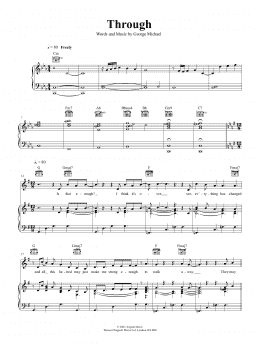 page one of Through (Piano, Vocal & Guitar Chords (Right-Hand Melody))