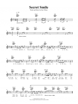 page one of Secret Smile (Lead Sheet / Fake Book)