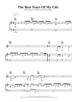 page one of The Best Years Of My Life (Piano, Vocal & Guitar Chords (Right-Hand Melody))