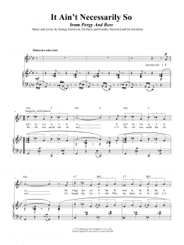page one of It Ain't Necessarily So (from Porgy And Bess) (Piano, Vocal & Guitar Chords (Right-Hand Melody))