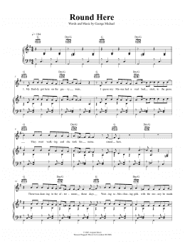 page one of Round Here (Piano, Vocal & Guitar Chords (Right-Hand Melody))