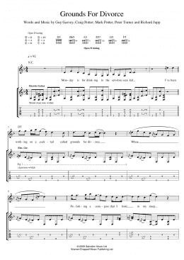 page one of Grounds For Divorce (Guitar Tab)