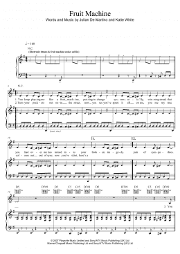 page one of Fruit Machine (Piano, Vocal & Guitar Chords (Right-Hand Melody))