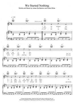 page one of We Started Nothing (Piano, Vocal & Guitar Chords (Right-Hand Melody))