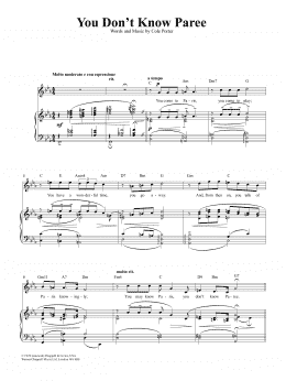 page one of You Don't Know Paree (Piano, Vocal & Guitar Chords (Right-Hand Melody))